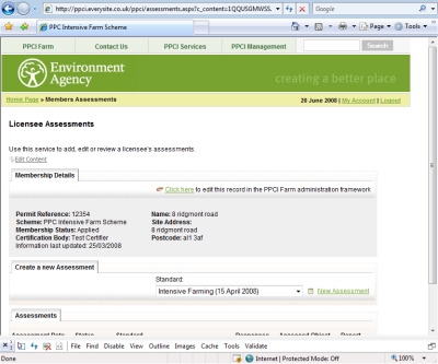 Inline certification tools for the Environment Agency